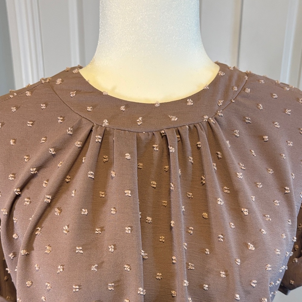 Pink Textured Blouse - Picture 7 of 7